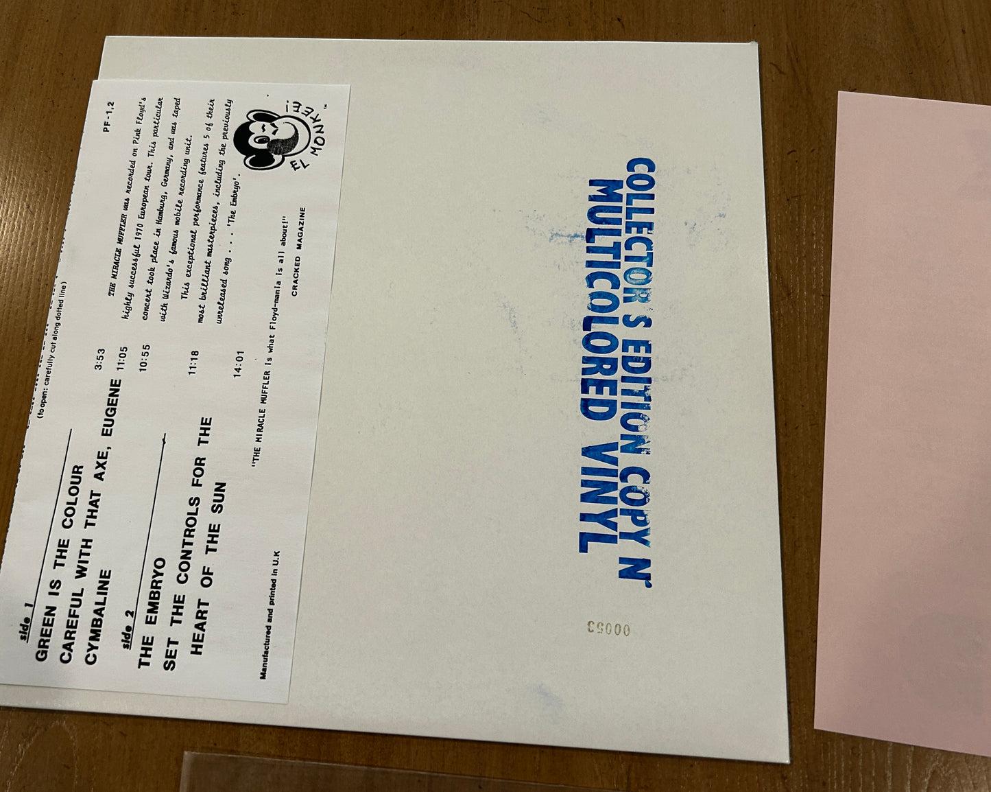 Pink Floyd - The Miracle Muffler (replica) - MCV Wizardo Rekords