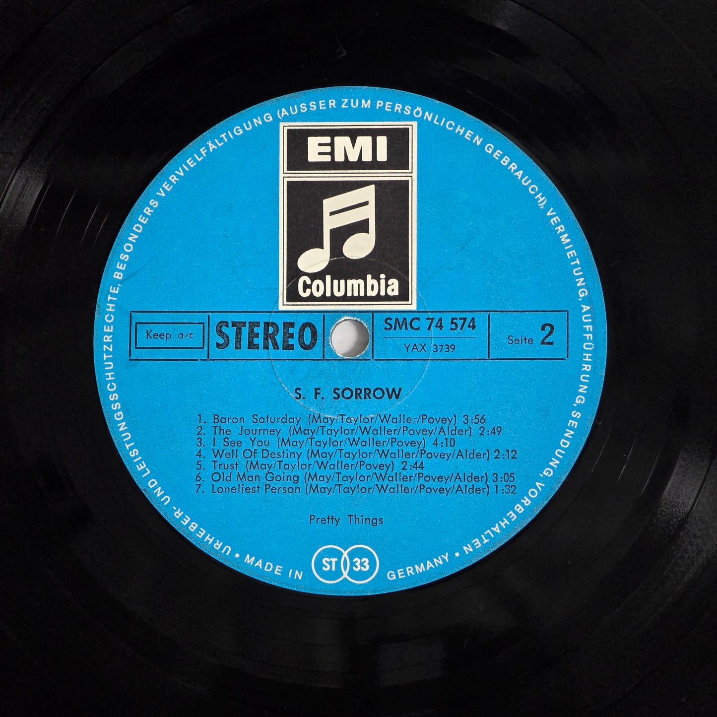 S F Sorrow - German 1968 LP Stereo (Charity)