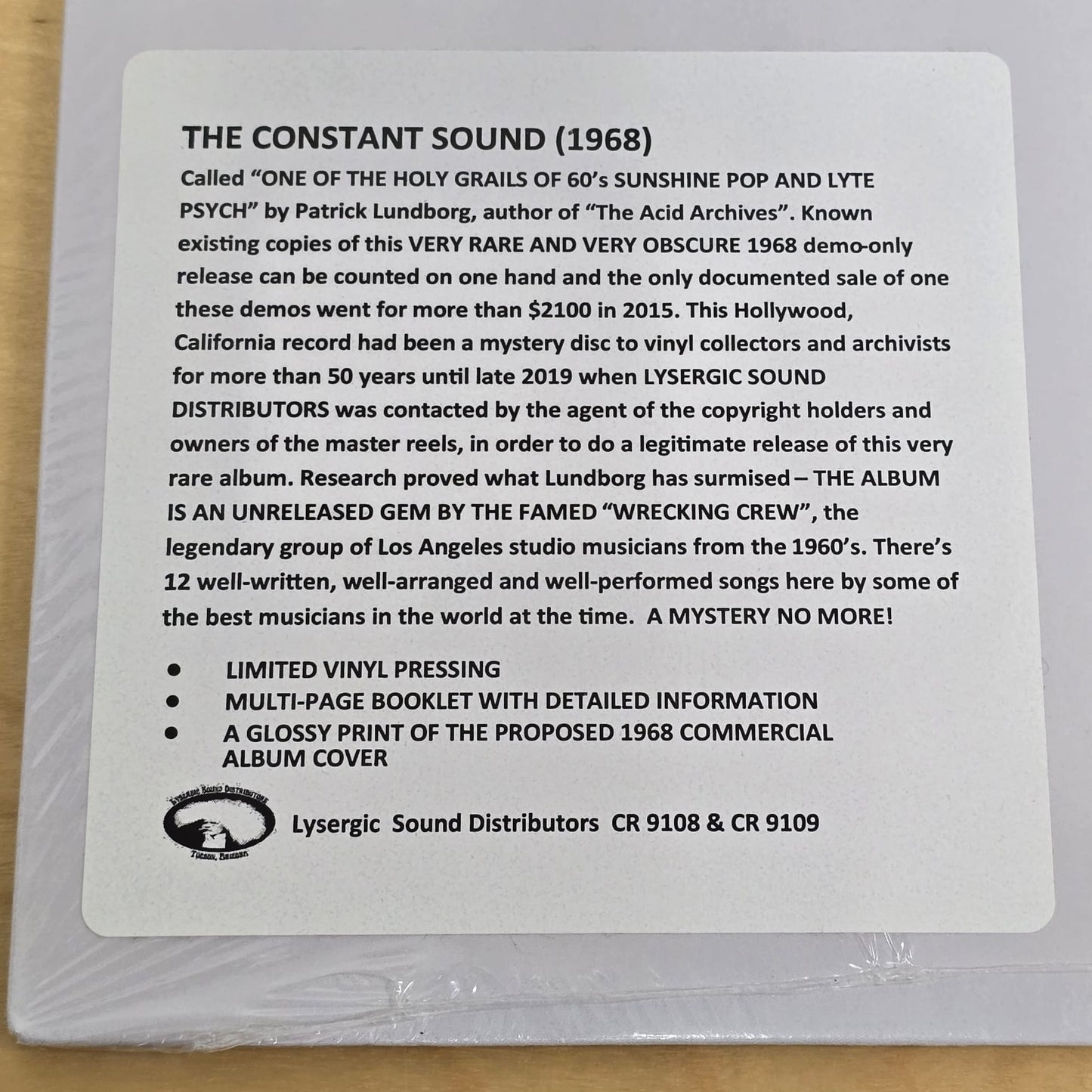 The Constant Sound - US 2020 LP Reissue