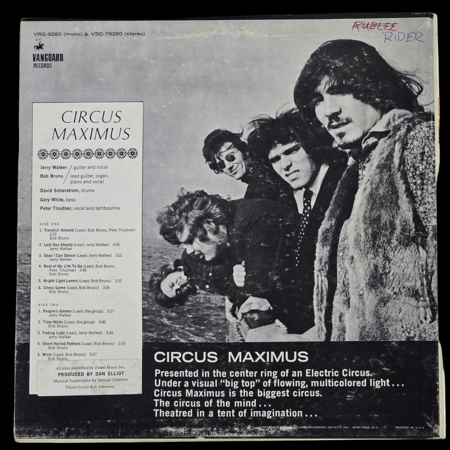 Circus Maximus - Self-Titled - 1967 WLP 1st Press