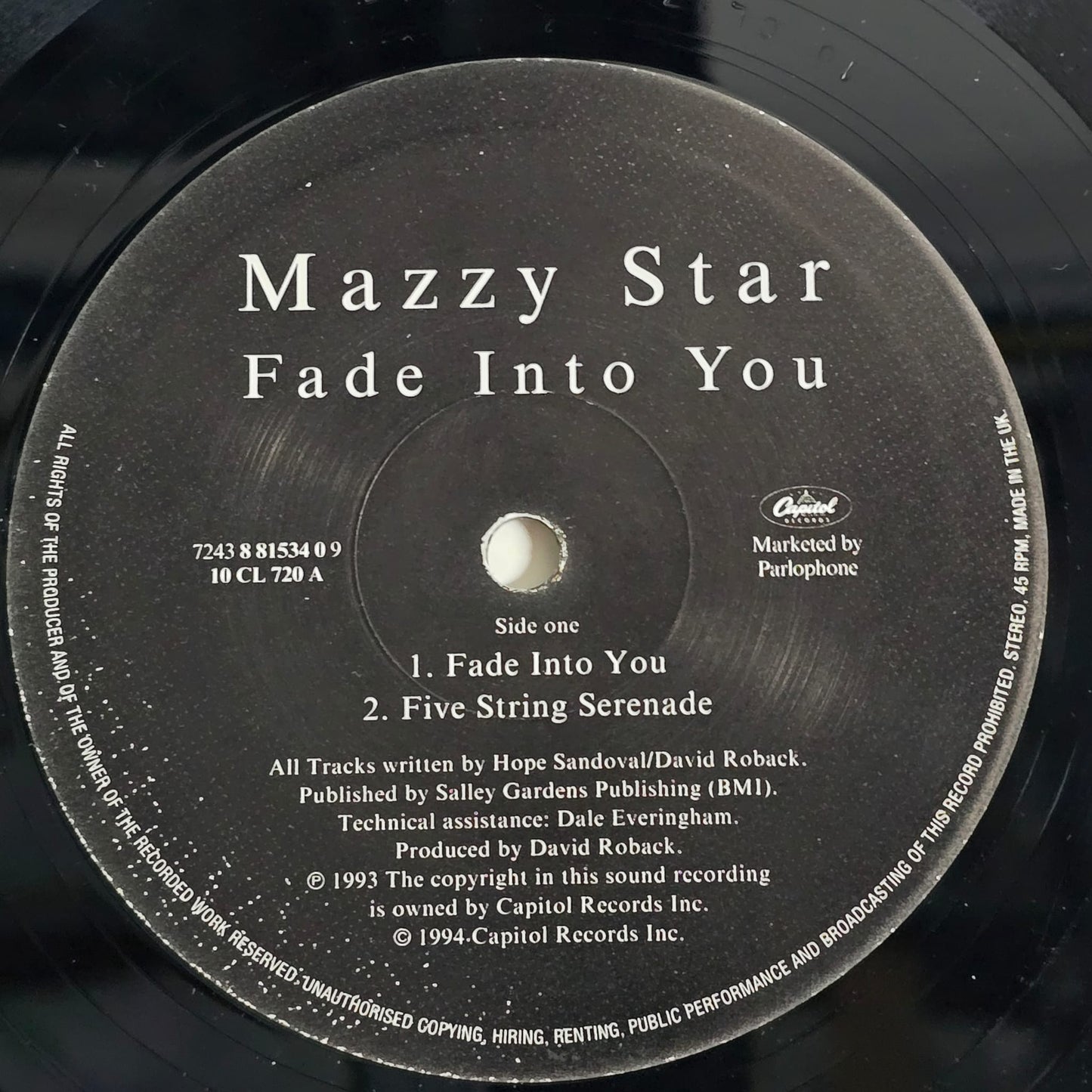 Fade Into You - UK 1994 10" EP