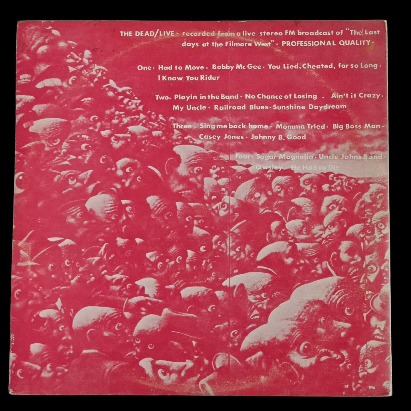 Grateful Dead – Live (Dittolino Discs G-D-R, 1971) – 2LP Gatefold – VG+/VG+
