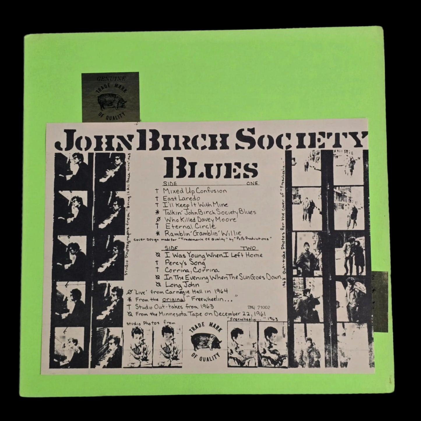 Bob Dylan - GWW John Birch Society Blues - Red Vinyl TMOQ
