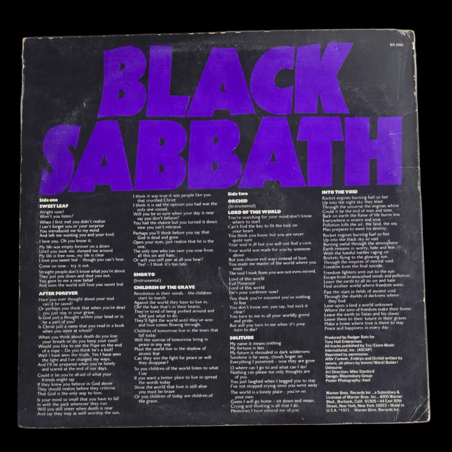 Master of Reality - US 1971 LP First Pressing