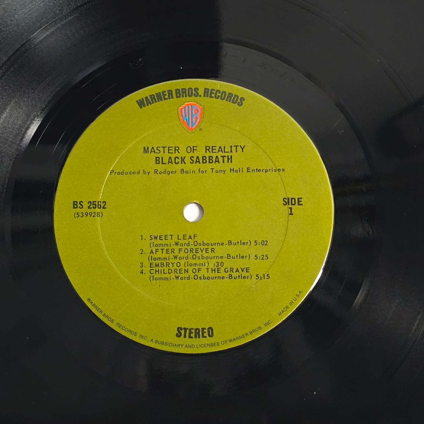 Master of Reality - US 1971 LP First Pressing