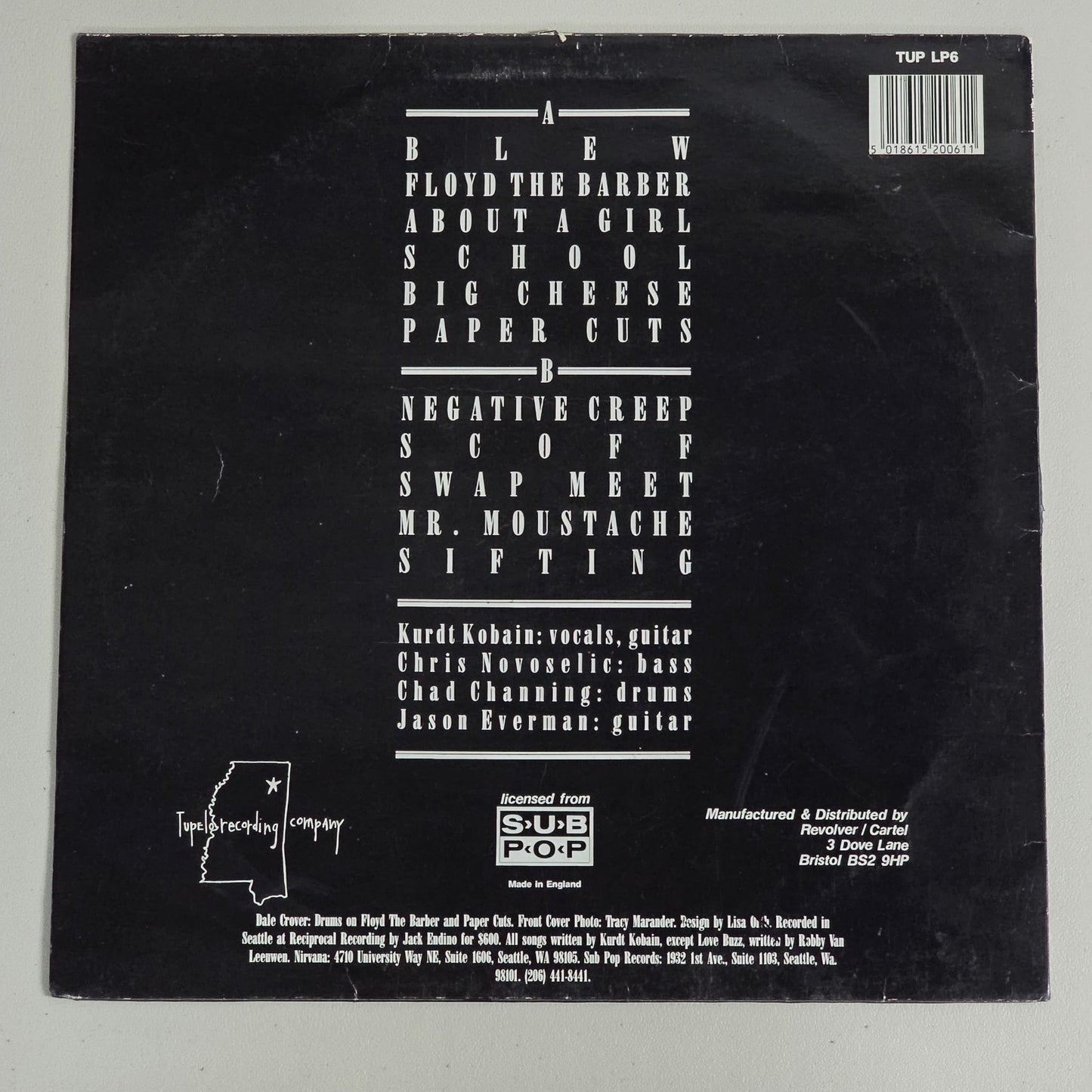 Nirvana - Bleach - 1st UK Press Black