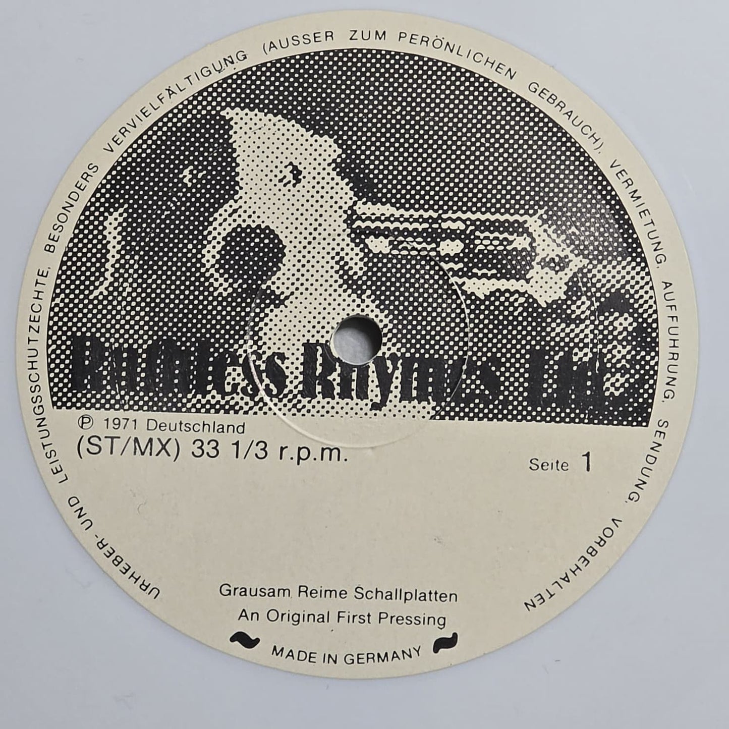 Pink Floyd - Brain Damage - German Bootleg - White Vinyl - 1986 - VG NM