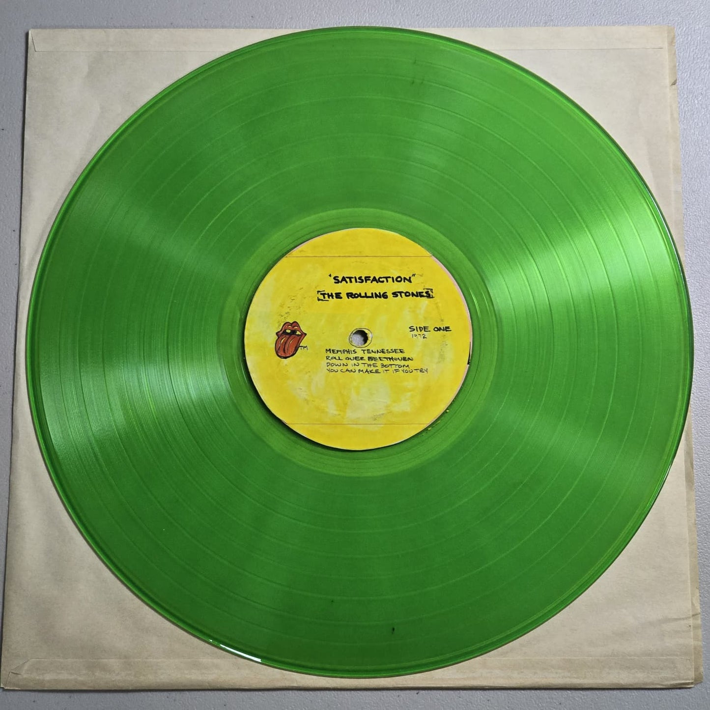 Rolling Stones - Bright Lights Big City - TMQ 71075 - 1973 US Bootleg - NM NM Translucent Green Vinyl