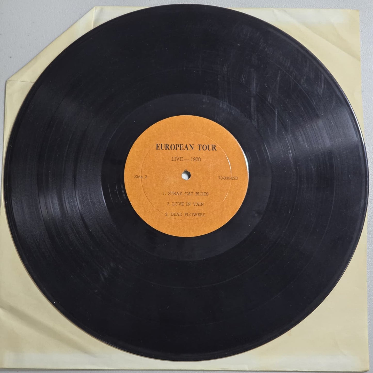 Rolling Stones – European Tour Live 1970 – Rubber Dubber 70-008 – US Bootleg – VG+ VG+