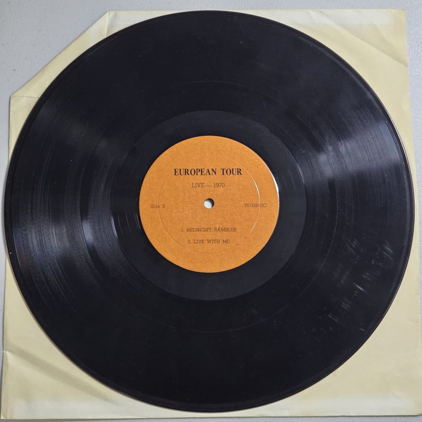 Rolling Stones – European Tour Live 1970 – Rubber Dubber 70-008 – US Bootleg – VG+ VG+