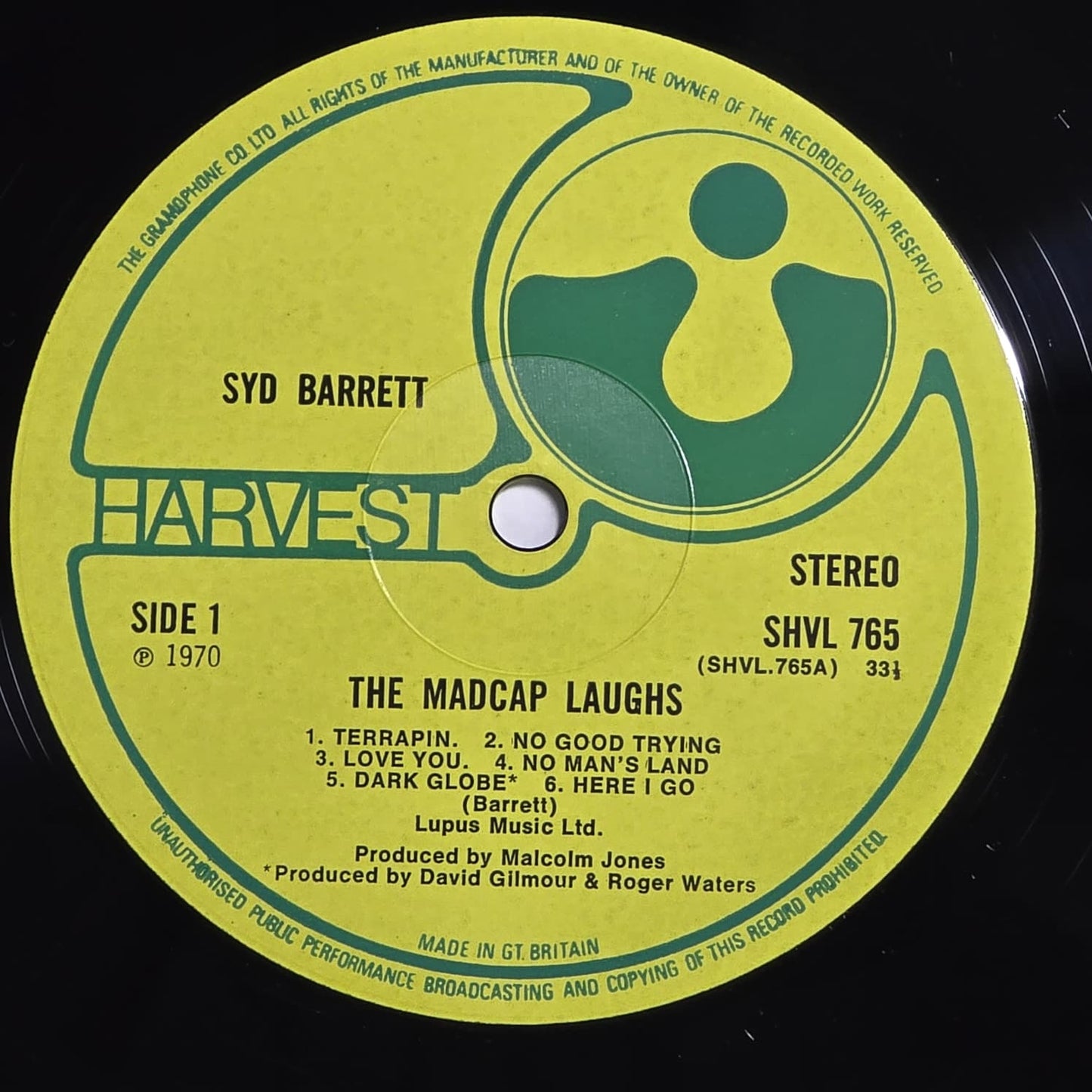 Syd Barrett - The Madcap Laughs - 1970 - UK 1st Press - Harvest SHVL 765 - VG++ VG+