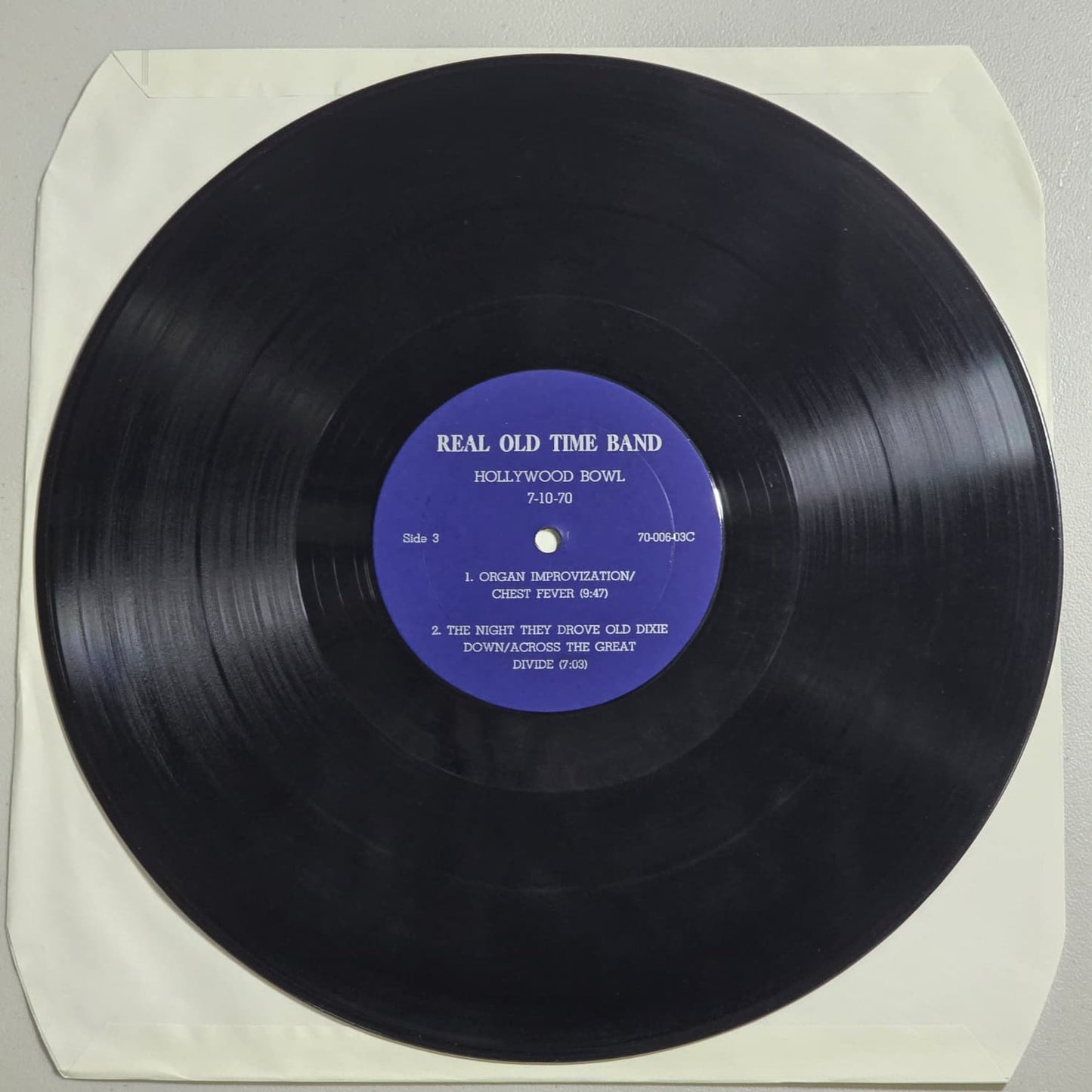 The Band – Real Old Time – Rubber Dubber 70-006 – 1970 US Bootleg – VG+ NM