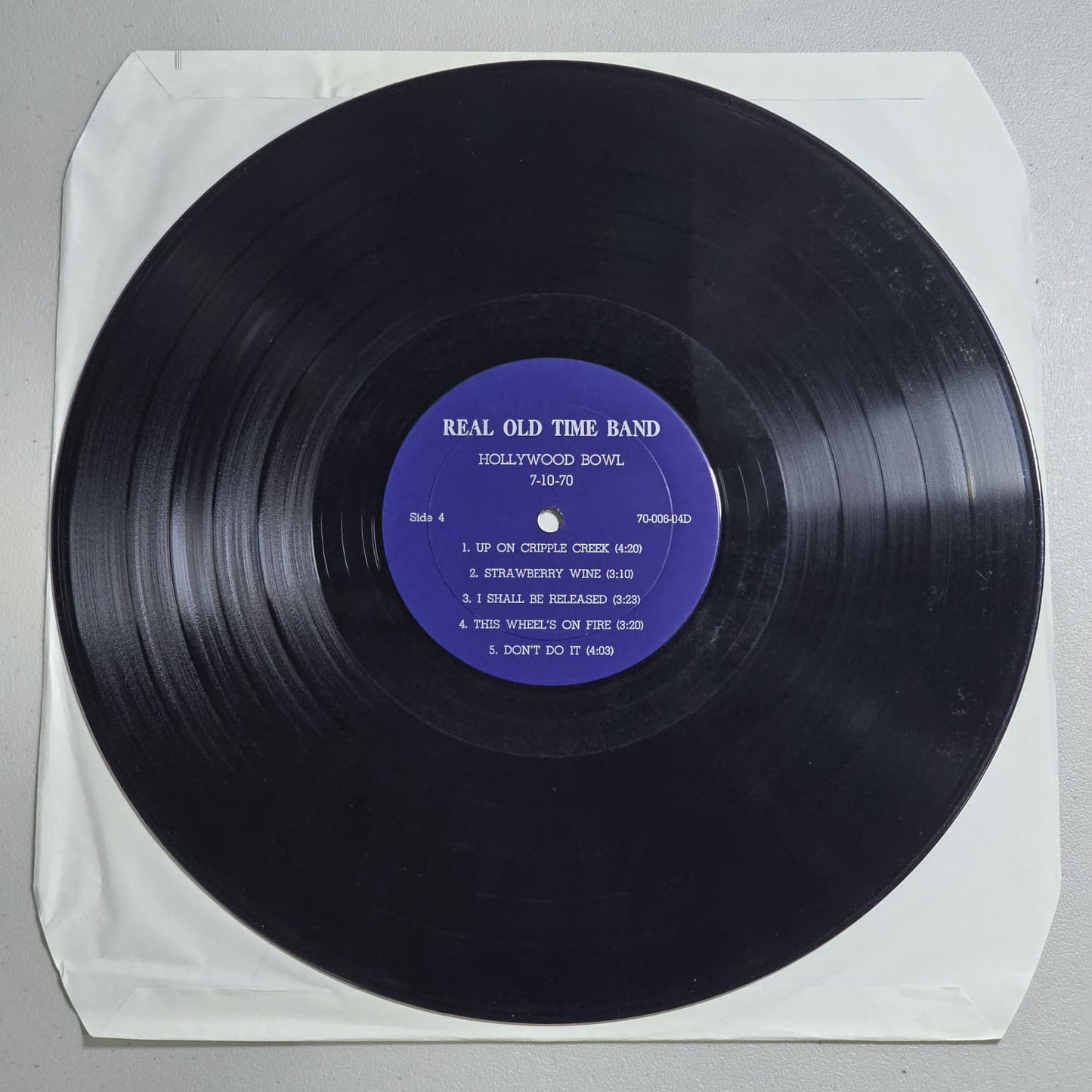 The Band – Real Old Time – Rubber Dubber 70-006 – 1970 US Bootleg – VG+ NM