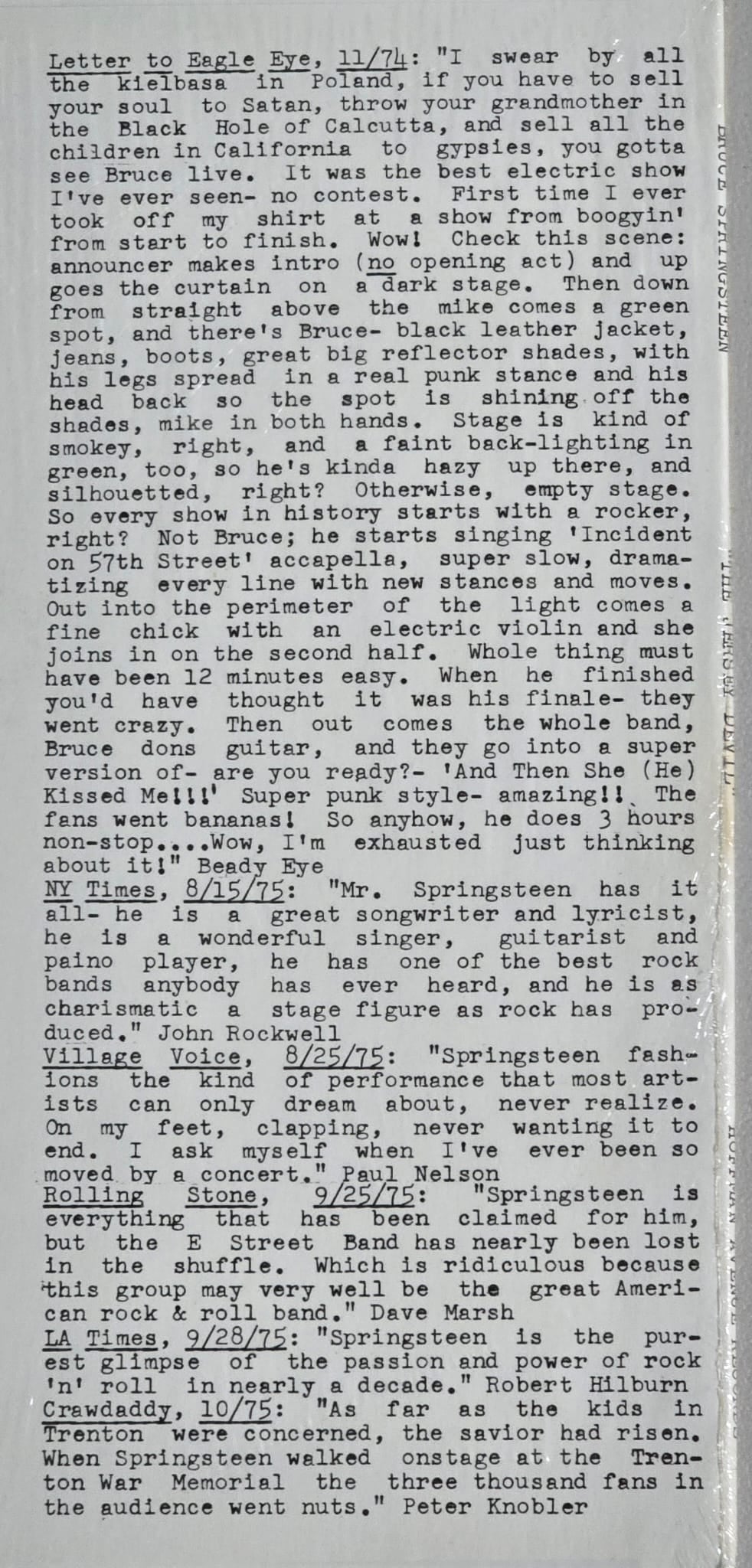 Bruce Springsteen - The Jersey Devil - Red Splatter