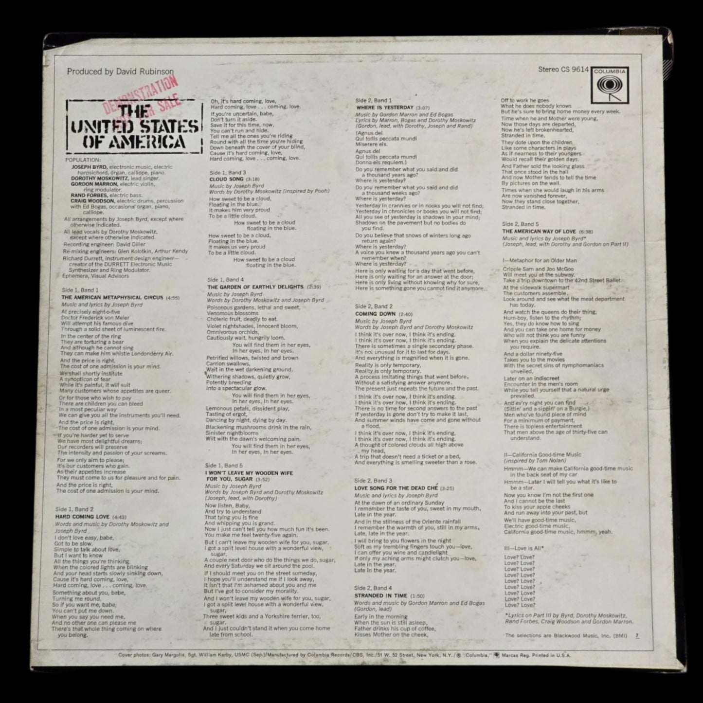 The United States of America - Self-Titled