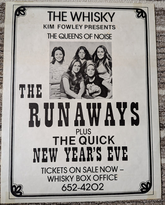 The Runaways – The Whisky a Go Go, Los Angeles, Dec. 31, 1976