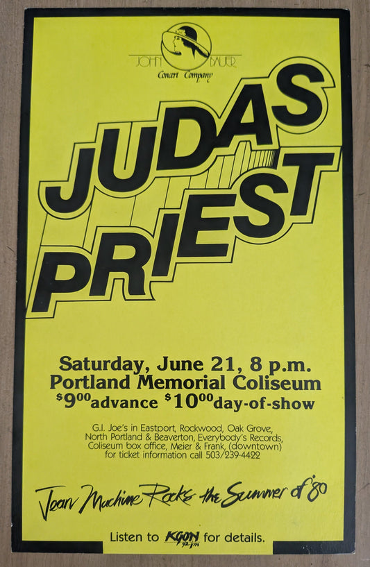 Judas Priest – Portland Memorial Coliseum, June 21, 1980