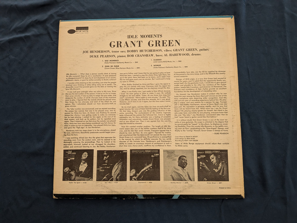 Grant Green – Idle Moments – 1966 US Stereo Blue Note – VG/VG+