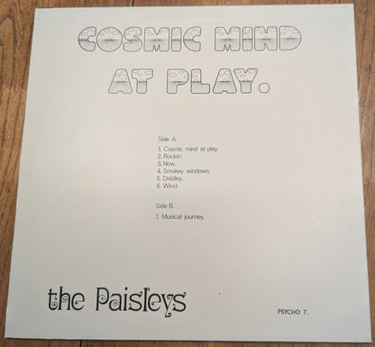 The Paisleys Cosmic Mind At Play 1983 Psycho Records LP back cover