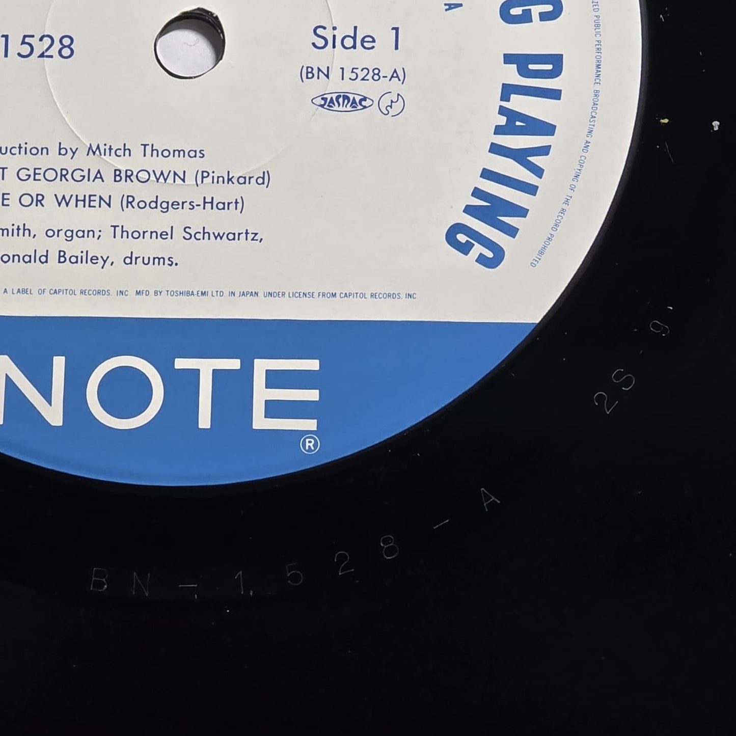 Jimmy Smith – At Club Baby Grand Vol. 1 – 1983 Japan LP Blue Note – NM/NM