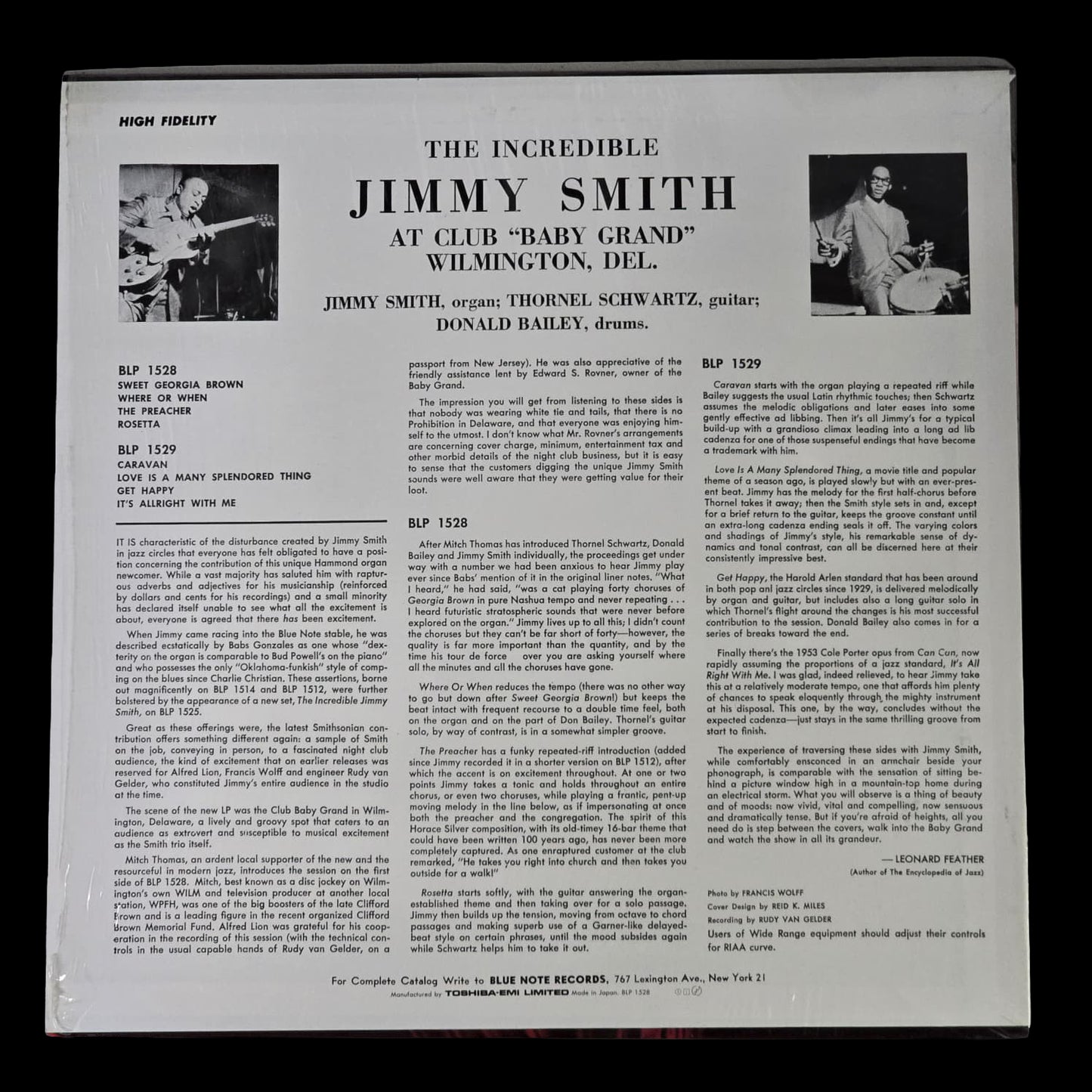Jimmy Smith – At Club Baby Grand Vol. 1 – 1983 Japan LP Blue Note – NM/NM