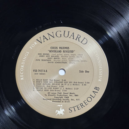 Circus Maximus – Neverland Revisited – 1968 US Original LP Vanguard – NM
