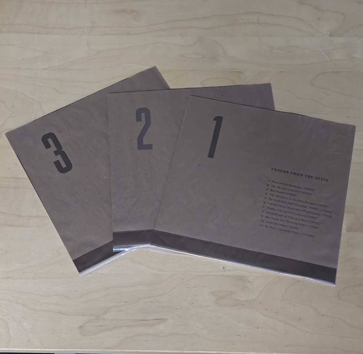David J Tracks From The Attic 3LP brown kraft vinyl, printed inner sleeves