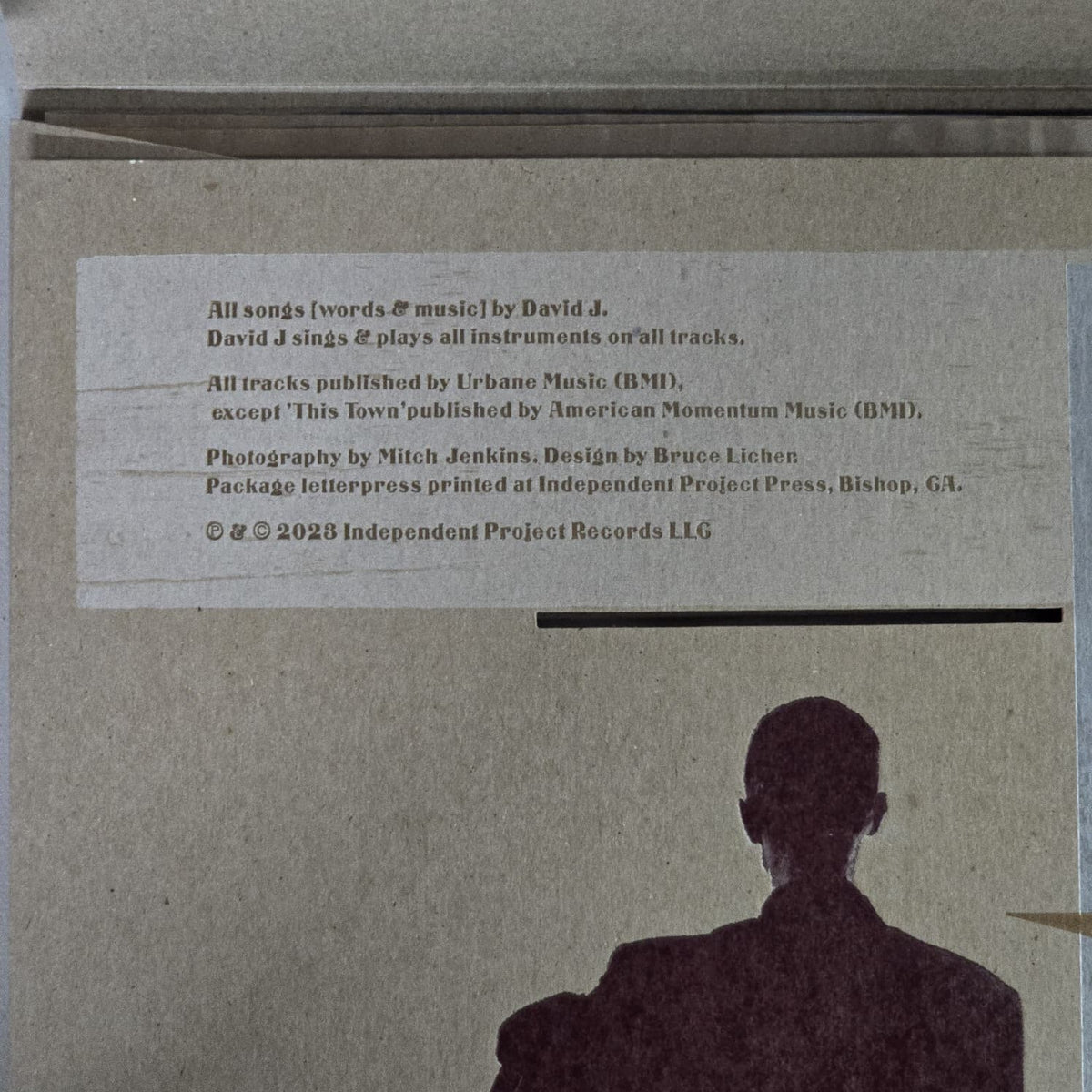 David J Tracks From The Attic 3LP brown kraft vinyl, credits
