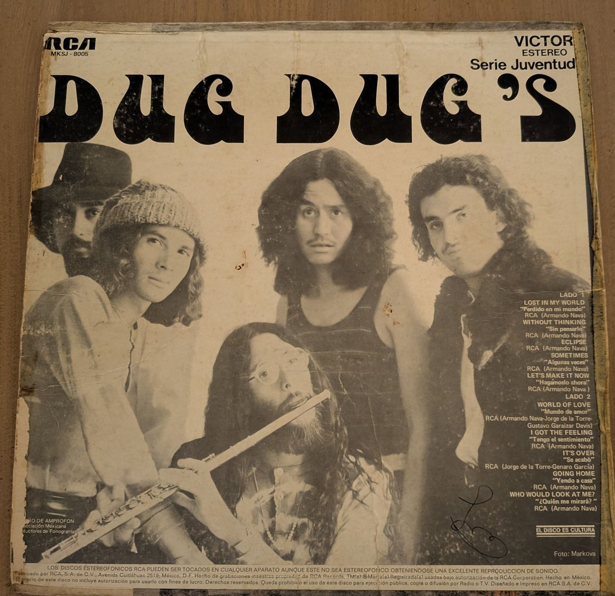 Dug Dug's 1971 Mexico RCA Victor LP, back cover