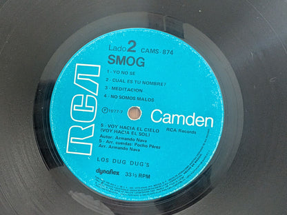 Dug Dug's Smog Mexico LP original 1973 cover, side 2 label