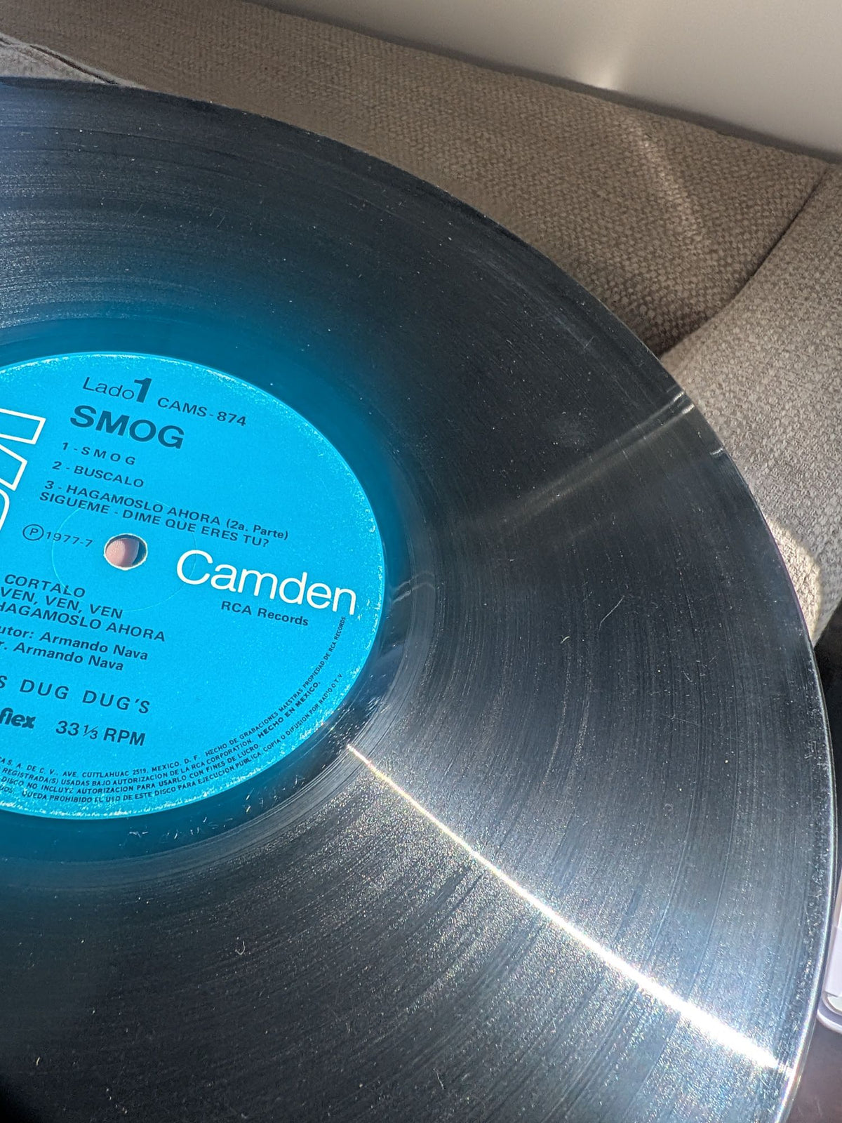 Dug Dug's Smog Mexico LP original 1973 cover, vinyl