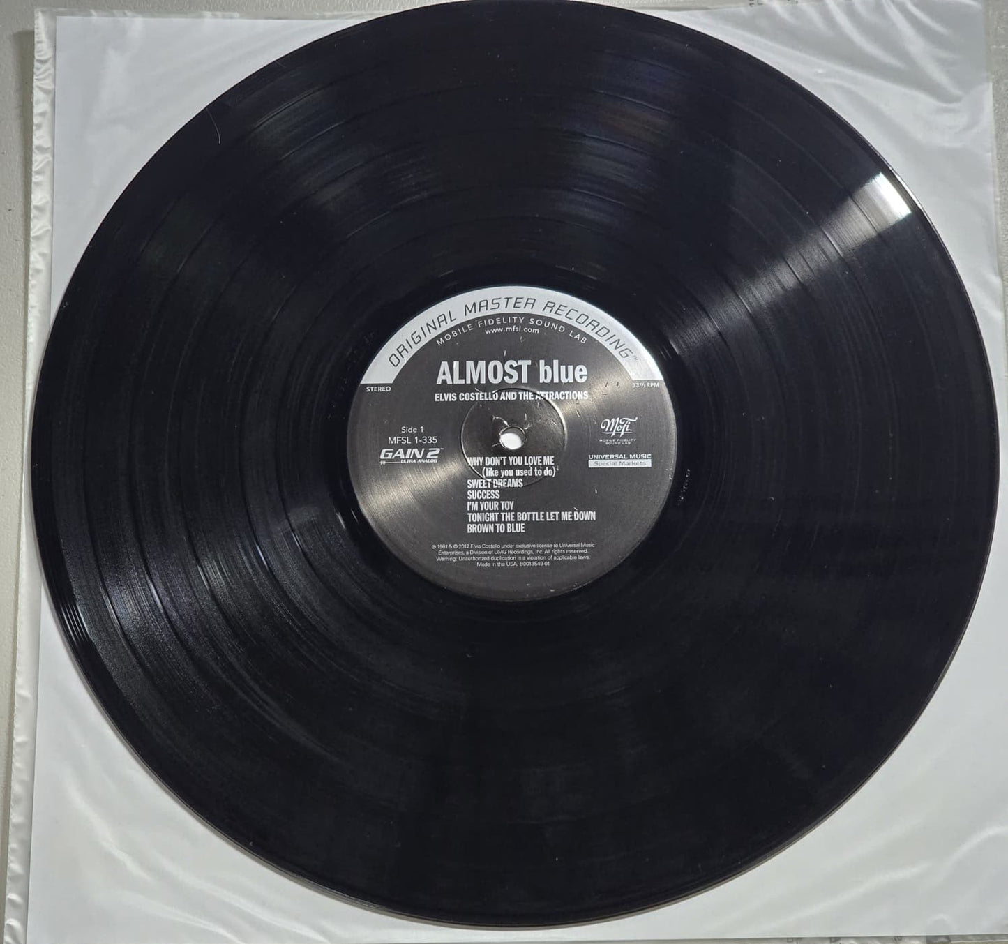 Elvis Costello & The Attractions – Almost Blue – 2012 US MoFi 180g LP – VG+/VG+