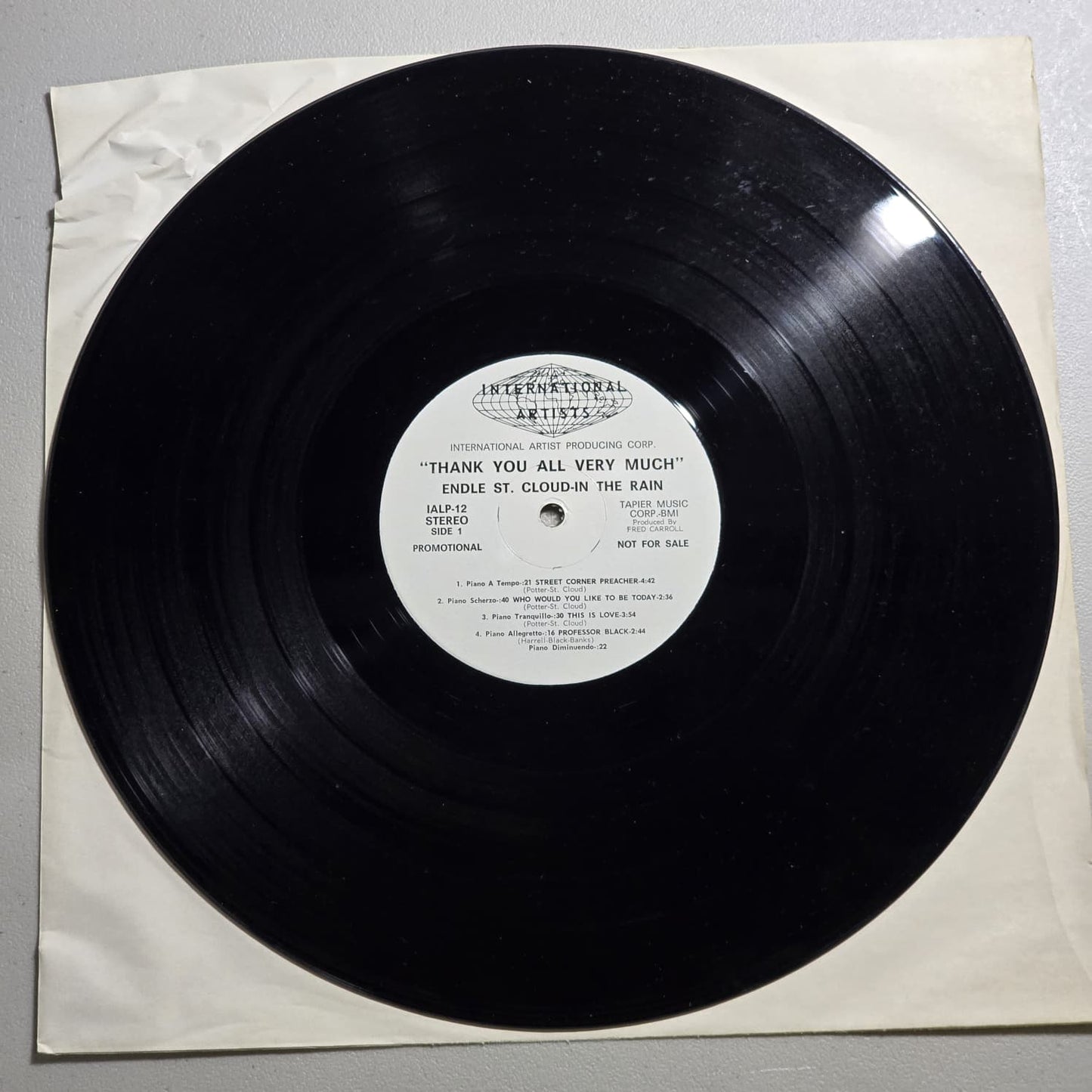 Endle St. Cloud – Thank You All Very Much – 1969 US Stereo Promo LP – VG+/VG+