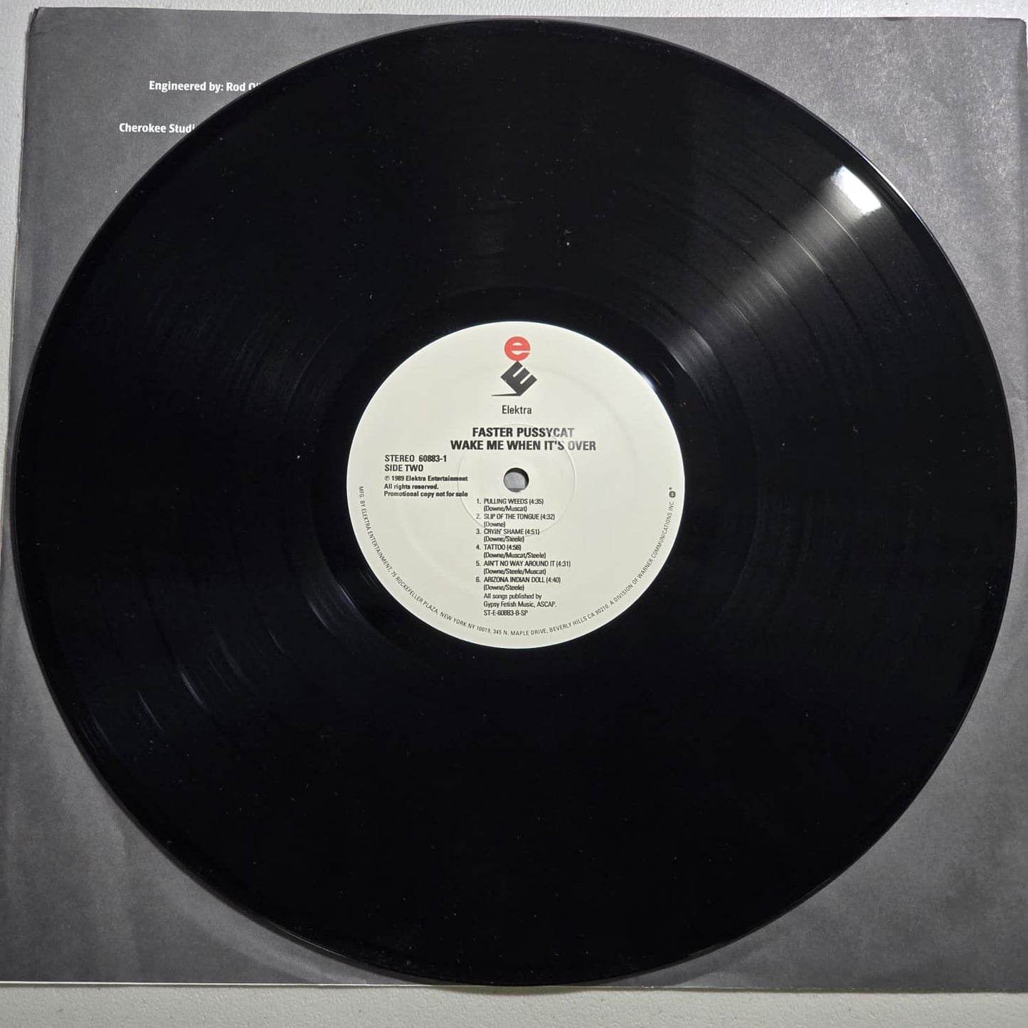 Faster Pussycat – Wake Me When It's Over – 1989 US Promo LP Elektra – VG+/NM