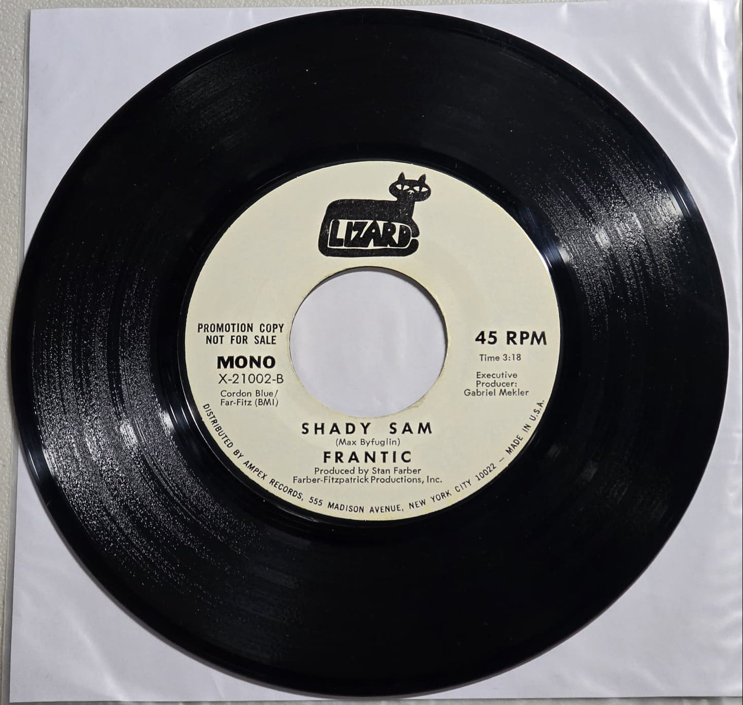 The Frantics – Midnight To Six Man – 1970 US Promo 7" Lizard X-21002 – VG+