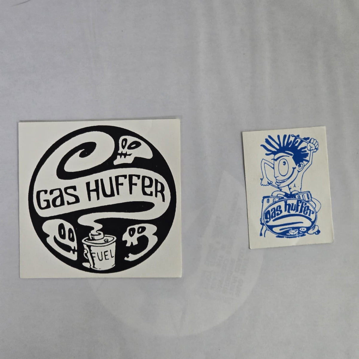 Gas Huffer Janitors Of Tomorrow 1991 eMpTy Records LP, Gas Huffer stickers