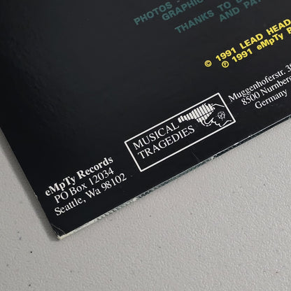 Gas Huffer Janitors Of Tomorrow 1991 eMpTy Records LP, back cover corner