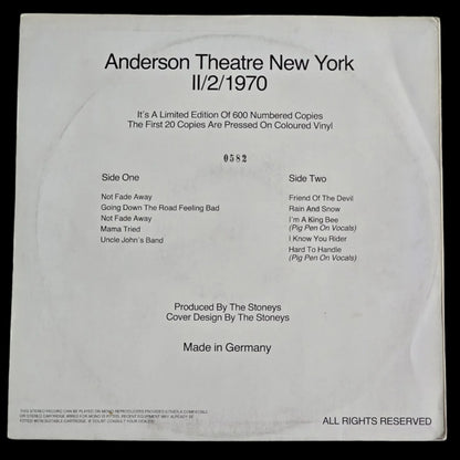 Grateful Dead - Featuring Steve Winwood – Anderson Theatre New York 11/2/1970