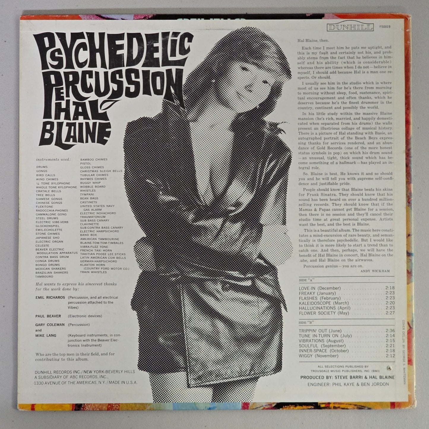 Hal Blaine - Psychedelic Percussion - 1967 US Original Dunhill - DS-50019 - Stereo