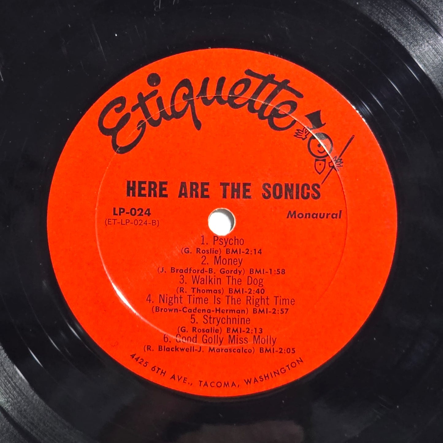 The Sonics - Here Are The Sonics!!! – 1965 US Mono Original LP Etiquette – VG-/VG