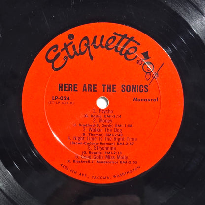 The Sonics - Here Are The Sonics!!! – 1965 US Mono Original LP Etiquette – VG-/VG