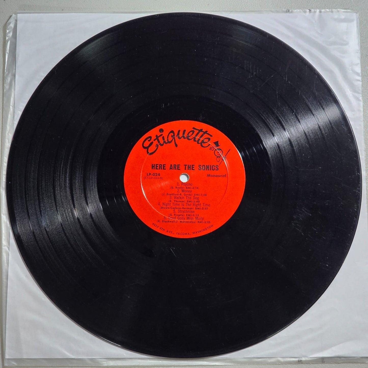 The Sonics - Here Are The Sonics!!! – 1965 US Mono Original LP Etiquette – VG-/VG