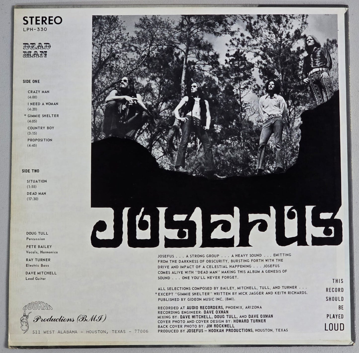 Josefus - Dead Man - OG 1970 Hookah Records