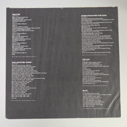 Kevin Ayers Yes We Have No Mananas 1977 ABC LP, lyric inner sleeve