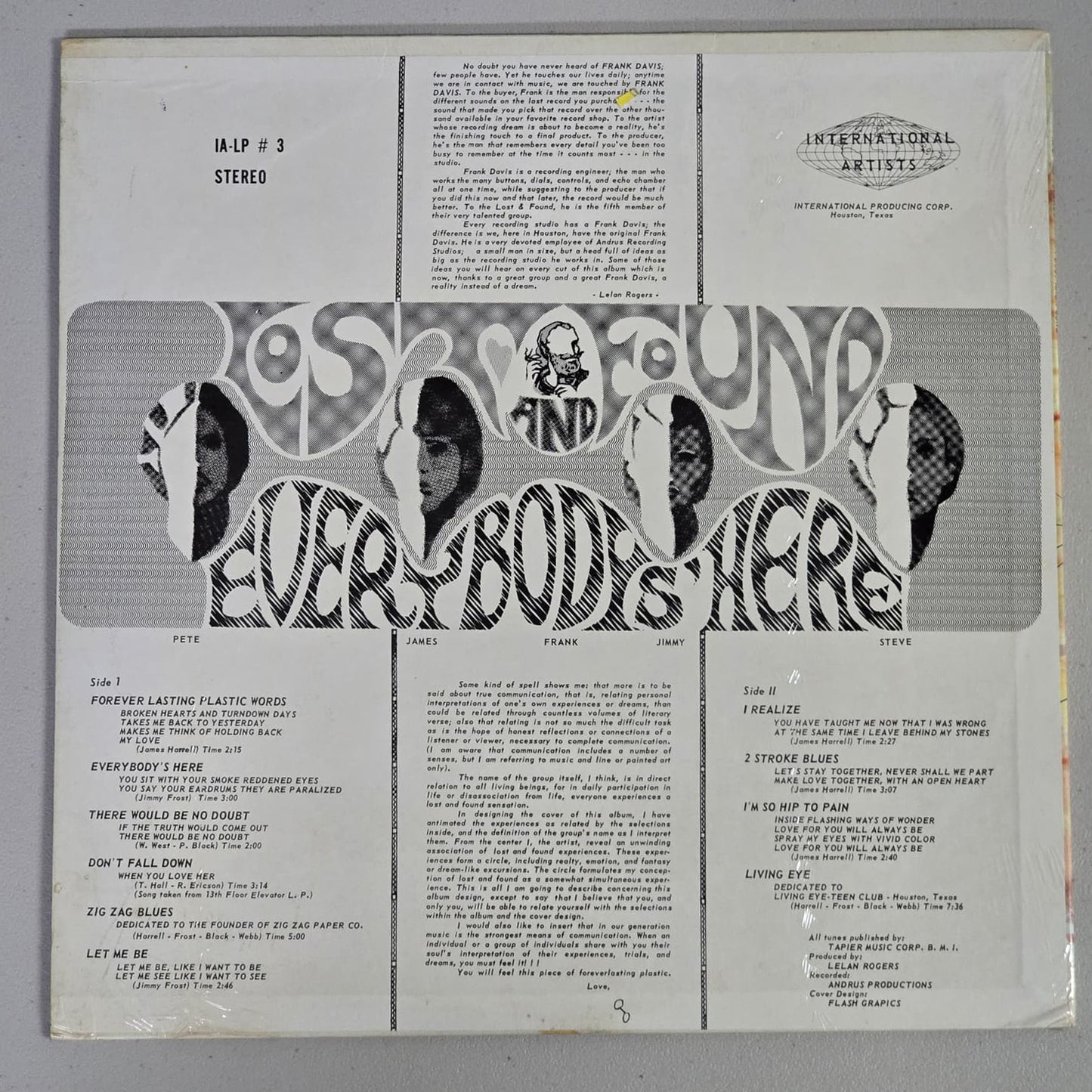 Lost And Found - Forever Lasting Plastic Words - US - 1968 - SEALED