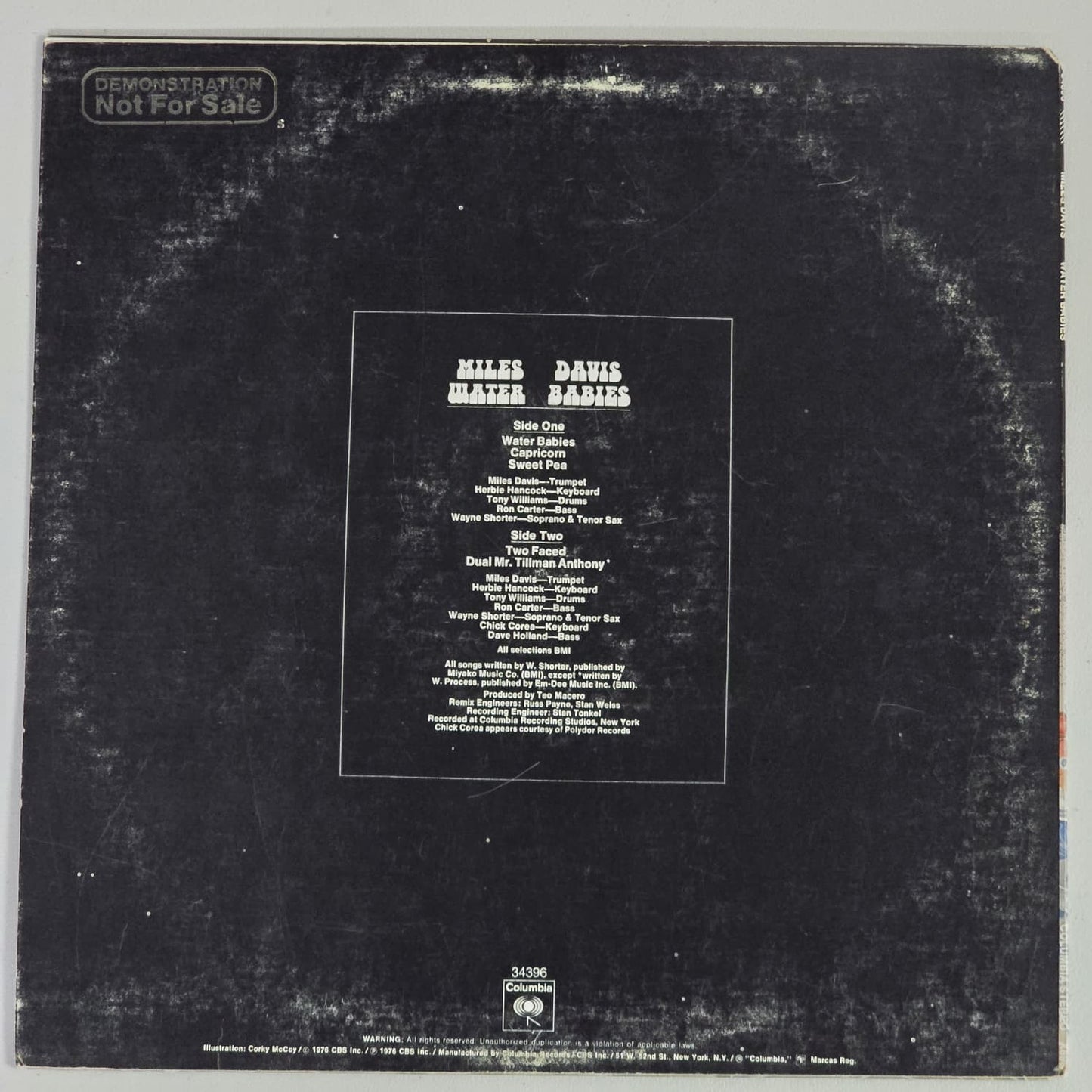 Miles Davis - Water Babies - White Label Promo - 1977 - VG++ VG++