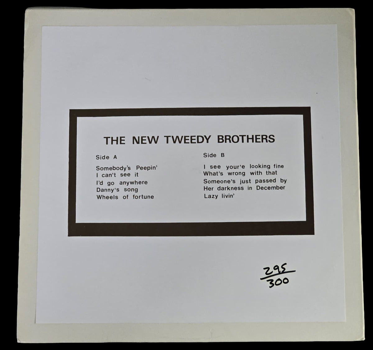 The New Tweedy Brothers France reissue LP, back cover