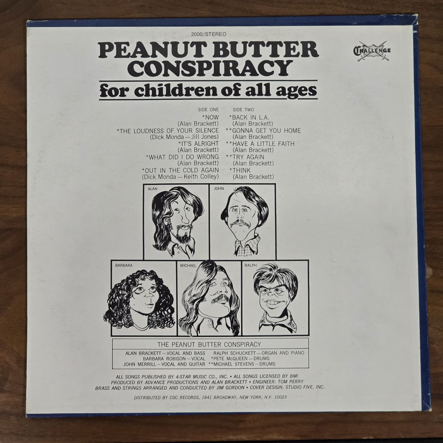 Peanut Butter Conspiracy – For Children Of All Ages – 1969 US Original Challenge – Strong VG+/VG+