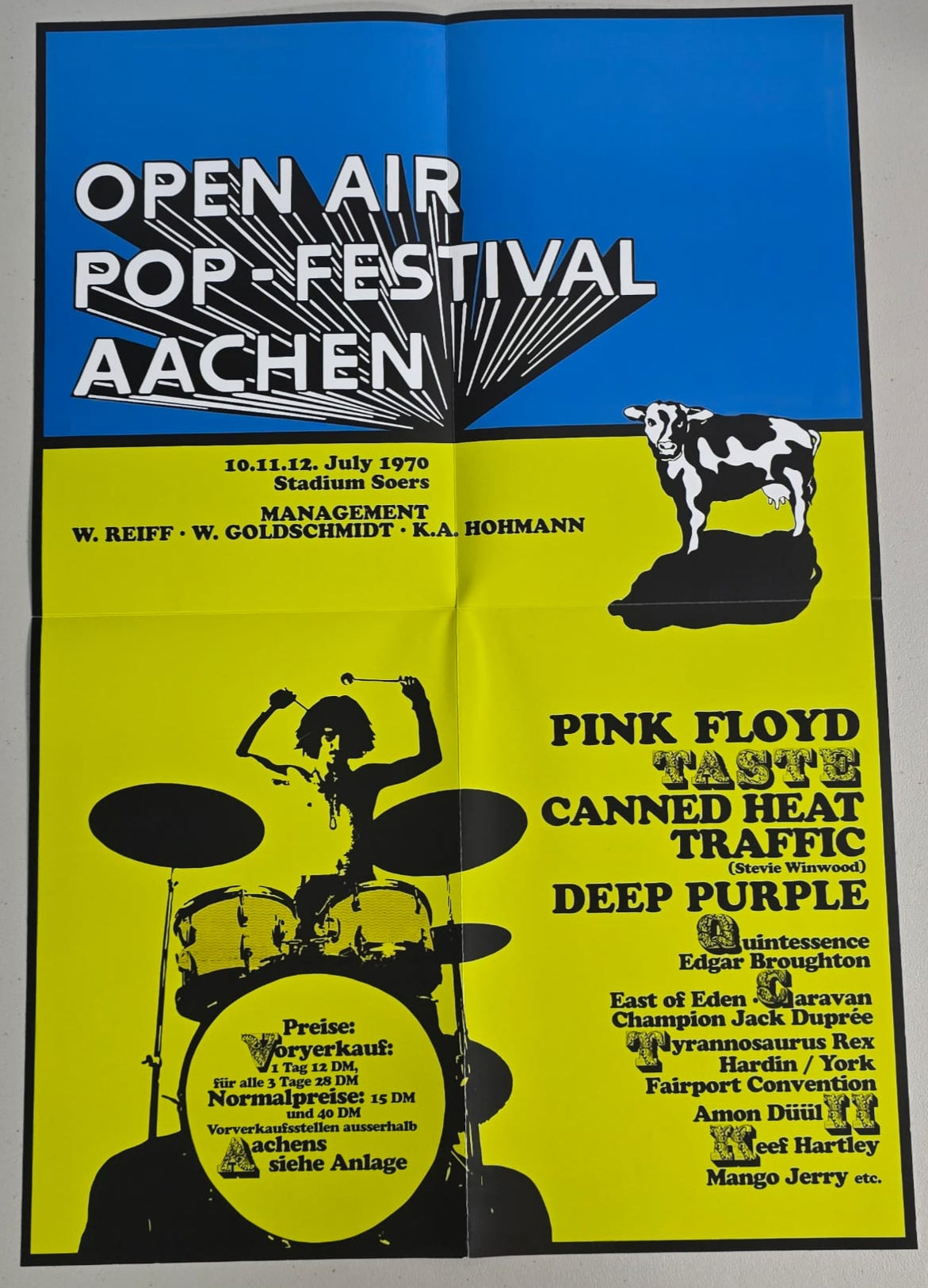 Pink Floyd - Open Air Pop-Festival Aachen - 2 LP Set with Poster
