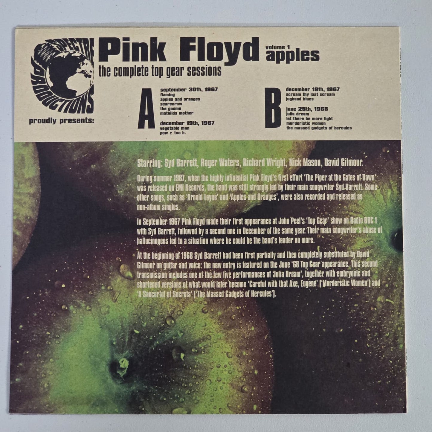 Pink Floyd - The Complete Top Gear Sessions Vol. 1 of 2 - 'Apples' Italy - Green Splatter - NM NM